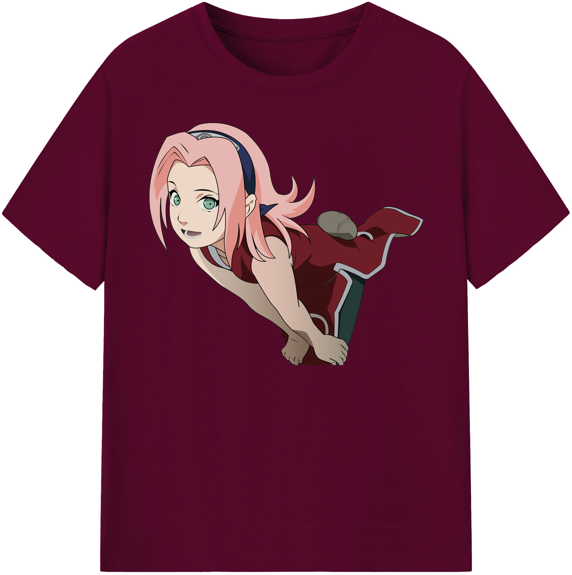 （画像用） NARUTO -ナルト- 春野サクラ Haruno Sakura レディースカジュアルプリントTシャツ（綿100％）
